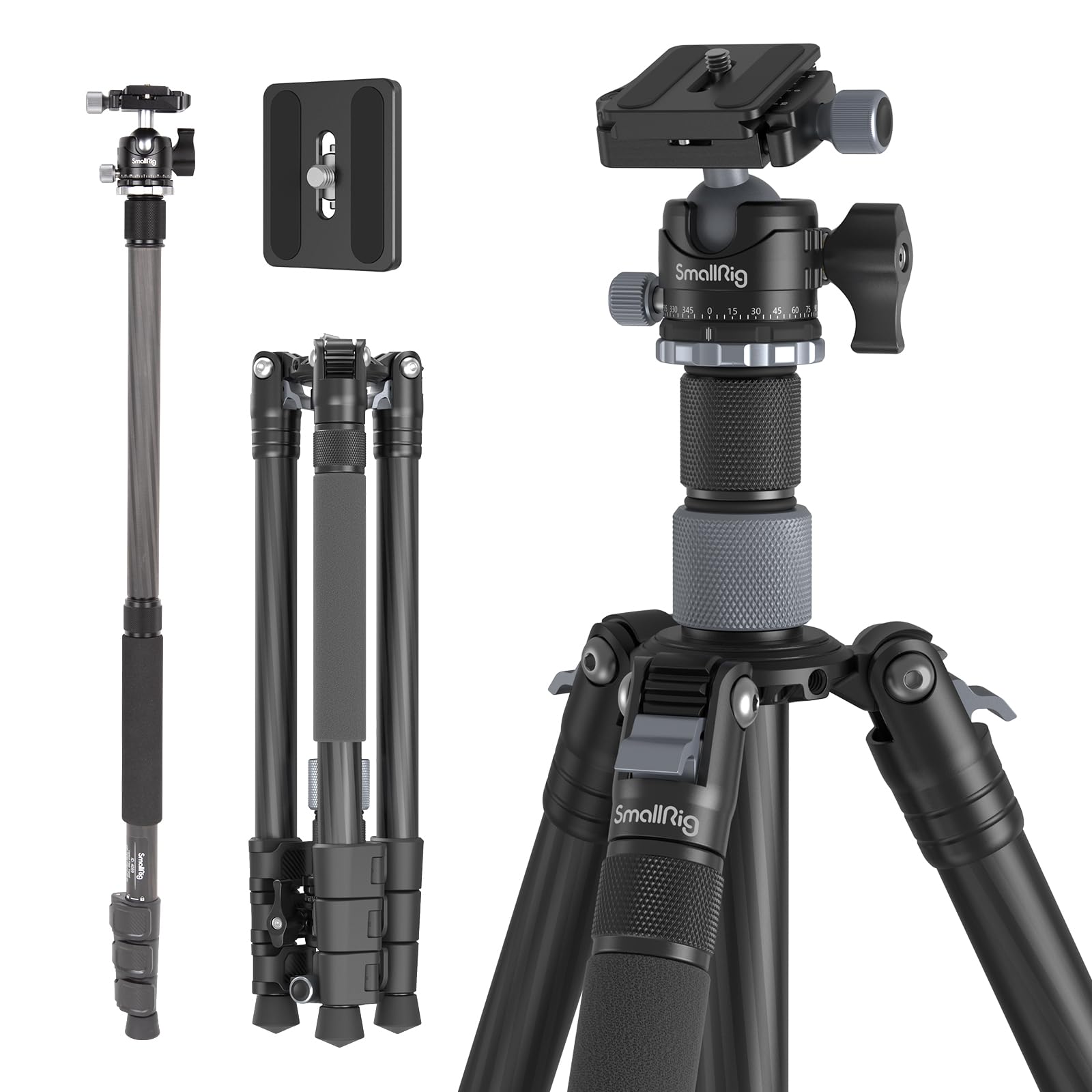 Trípode Smallrig Ap-20 De Fibra De Carbono De 62,2 Cm Con Cabeza Esférica De 12 Kg - Venta Internacional.