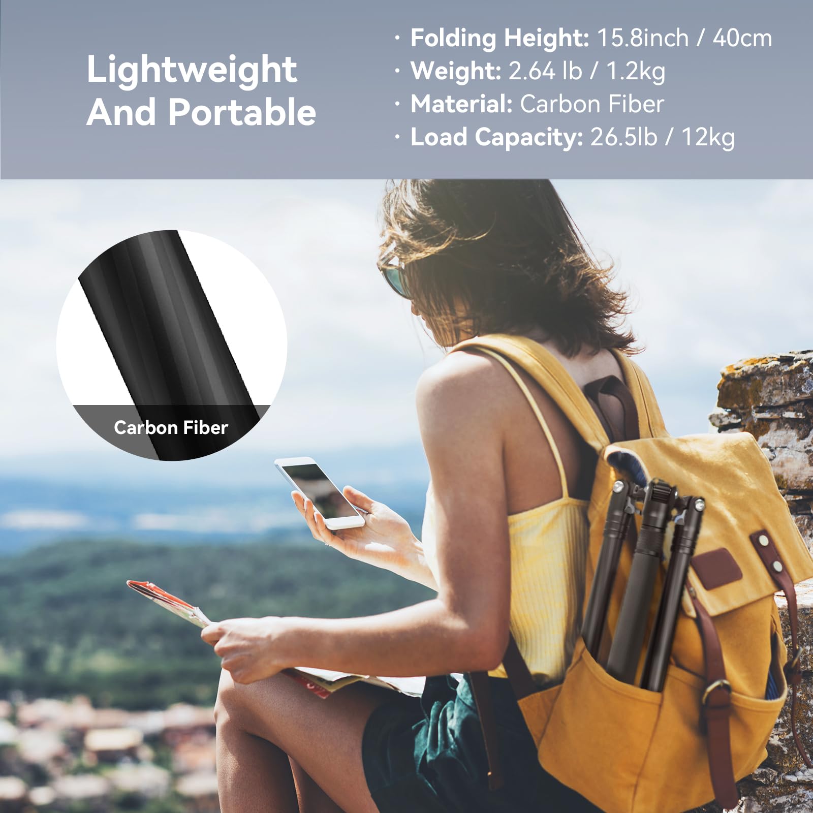 Foto 3 pulgar | Trípode Smallrig Ap-20 De Fibra De Carbono De 62,2 Cm Con Cabeza Esférica De 12 Kg - Venta Internacional.