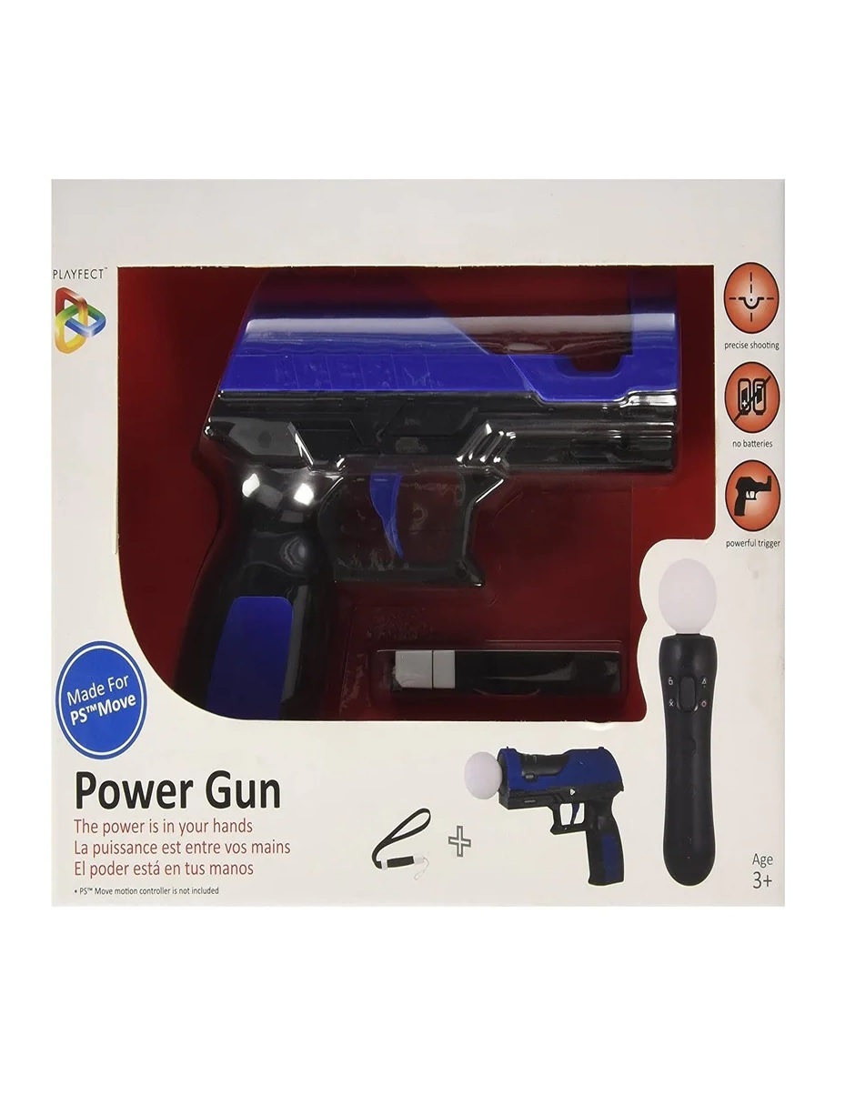 Foto 5 pulgar | Power Gun Accesorio de Arma De Fuego Para Playstation Ps3 Playfect 56700 color Azul