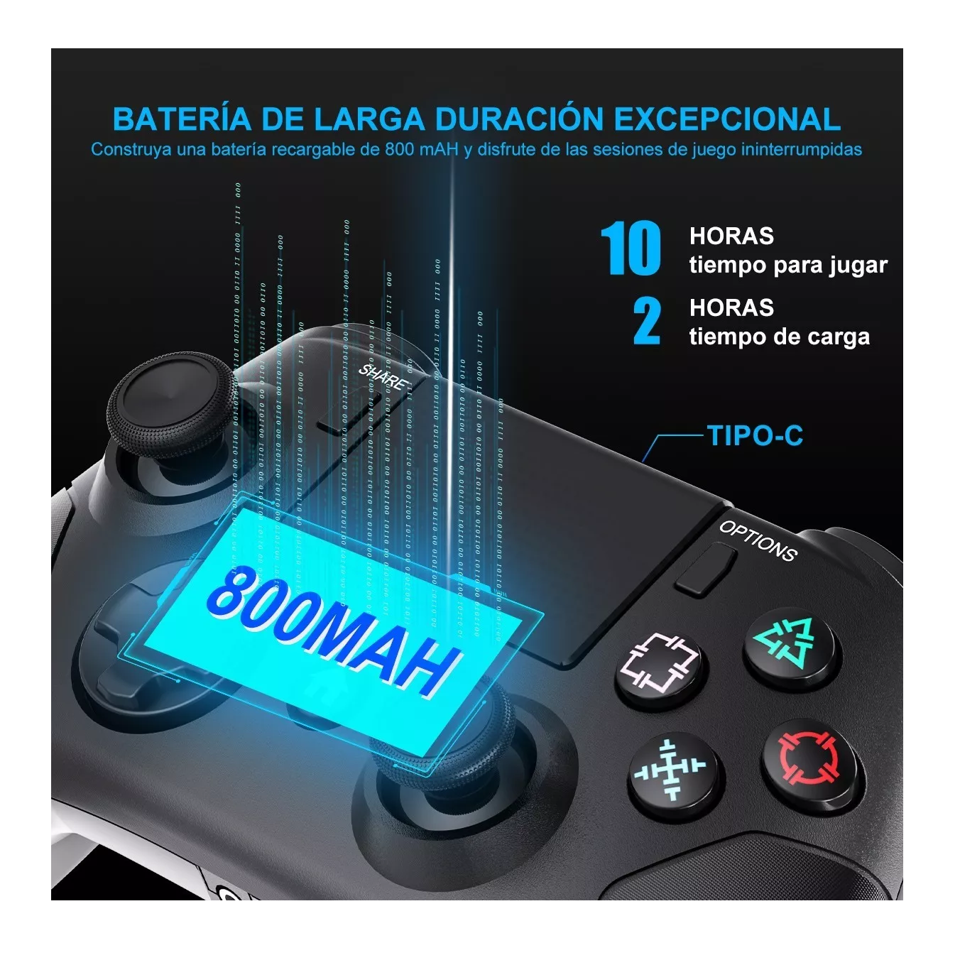 Foto 5 pulgar | Control Inalámbrico Belug Compatible Ps4/Pc O Android/dis color Negro