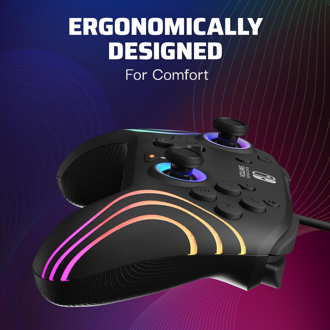 Foto 5 pulgar | Controlador Pro De Nintendo Switch Pdp Afterglow Wave Negro - Venta Internacional.