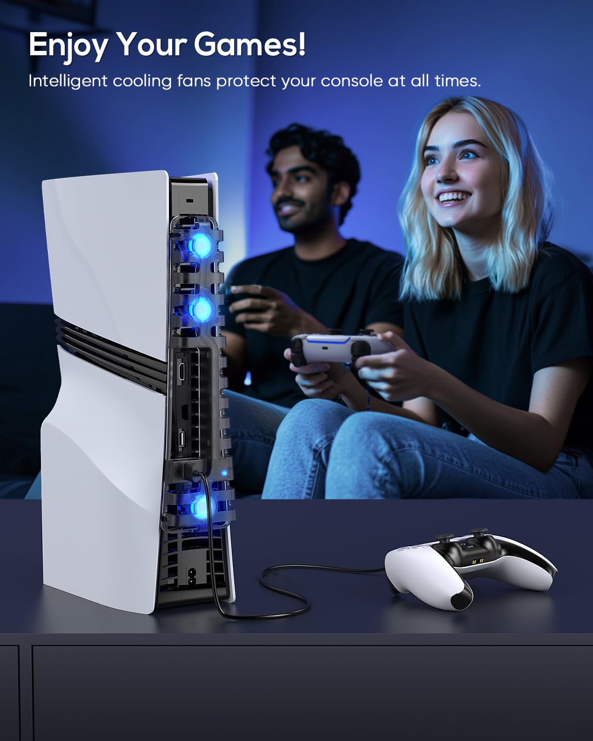 Foto 7 | Ventilador De Refrigeración Automática Klipdasse Para Ps5 Pro/slim Con Puerto Usb 3.0 - Venta Internacional.