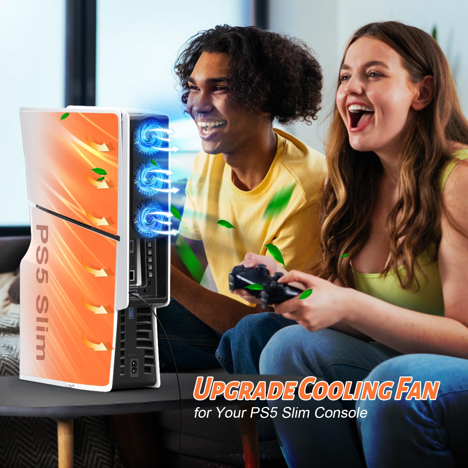 Foto 7 | Ventilador De Refrigeración Qychhj Para Ps5 Slim Digital Y Disc Con Usb 3.0 Hub - Venta Internacional.