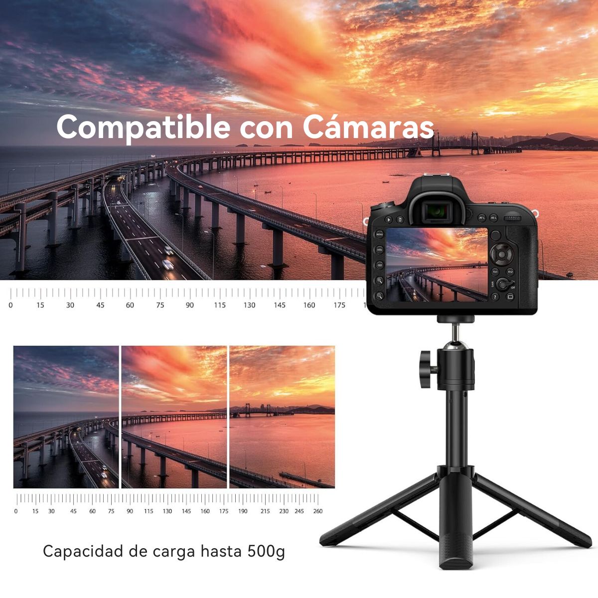 Foto 9 pulgar | Trípode Para Cámara Web Emeet Td303 Altura Ajustable Con Cabezal Giratorio De 360°