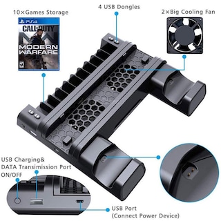 Foto 3 | Base De Carga Para Mando De Juegos Ps4/ps4 Slim/ps4 Pro - Venta Internacional.