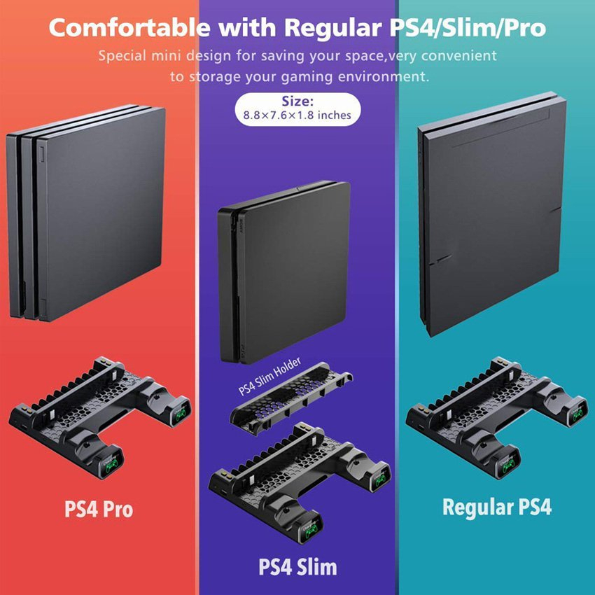 Foto 6 pulgar | Base De Carga Para Mando De Juegos Ps4/ps4 Slim/ps4 Pro - Venta Internacional.