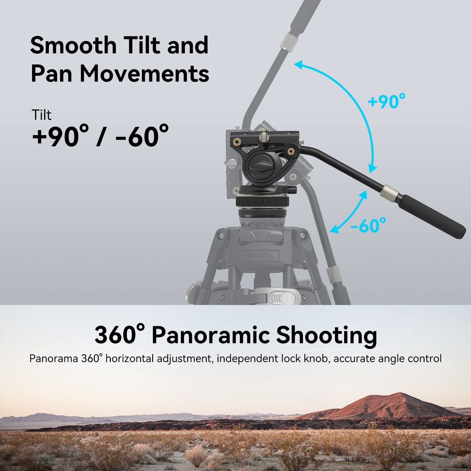 Foto 3 | Cabezal De Vídeo Fluido Para Trípode Smallrig Dh10, Carga Pesada De 10 Kg - Venta Internacional.