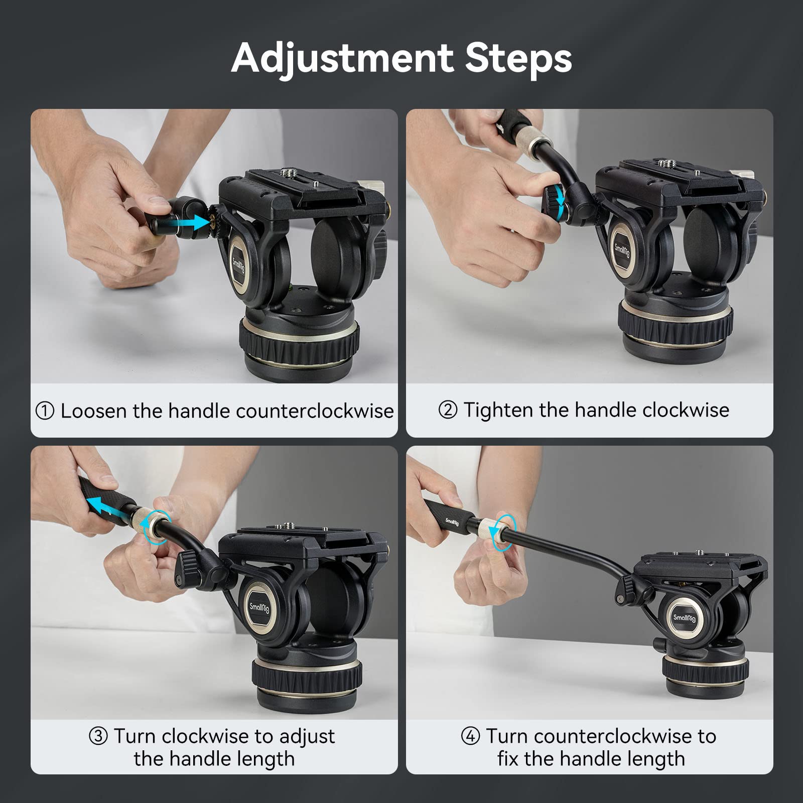 Foto 6 pulgar | Cabezal De Vídeo Fluido Para Trípode Smallrig Dh10, Carga Pesada De 10 Kg - Venta Internacional.