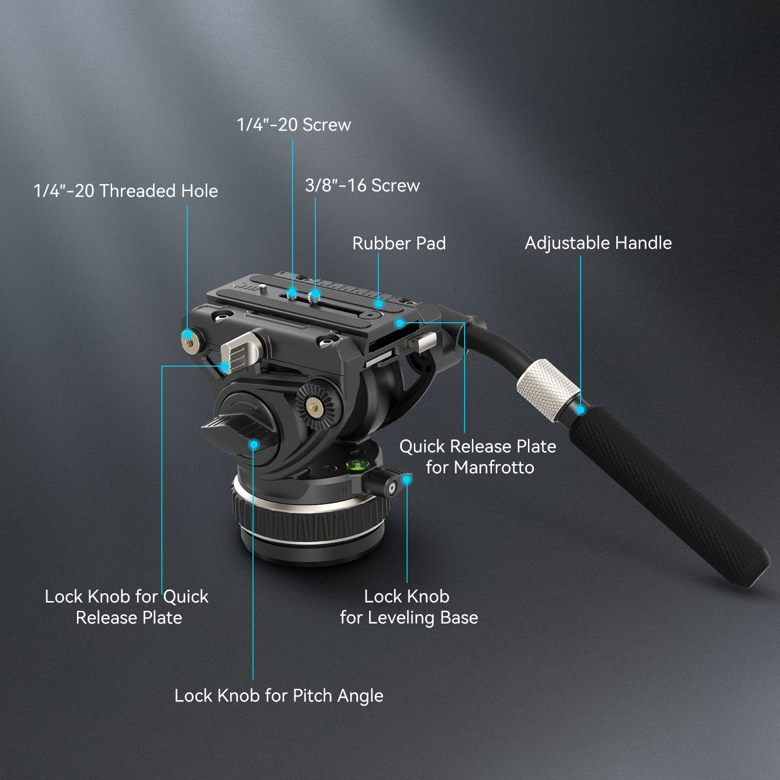 Foto 8 pulgar | Cabezal De Vídeo Fluido Para Trípode Smallrig Dh10, Carga Pesada De 10 Kg - Venta Internacional.