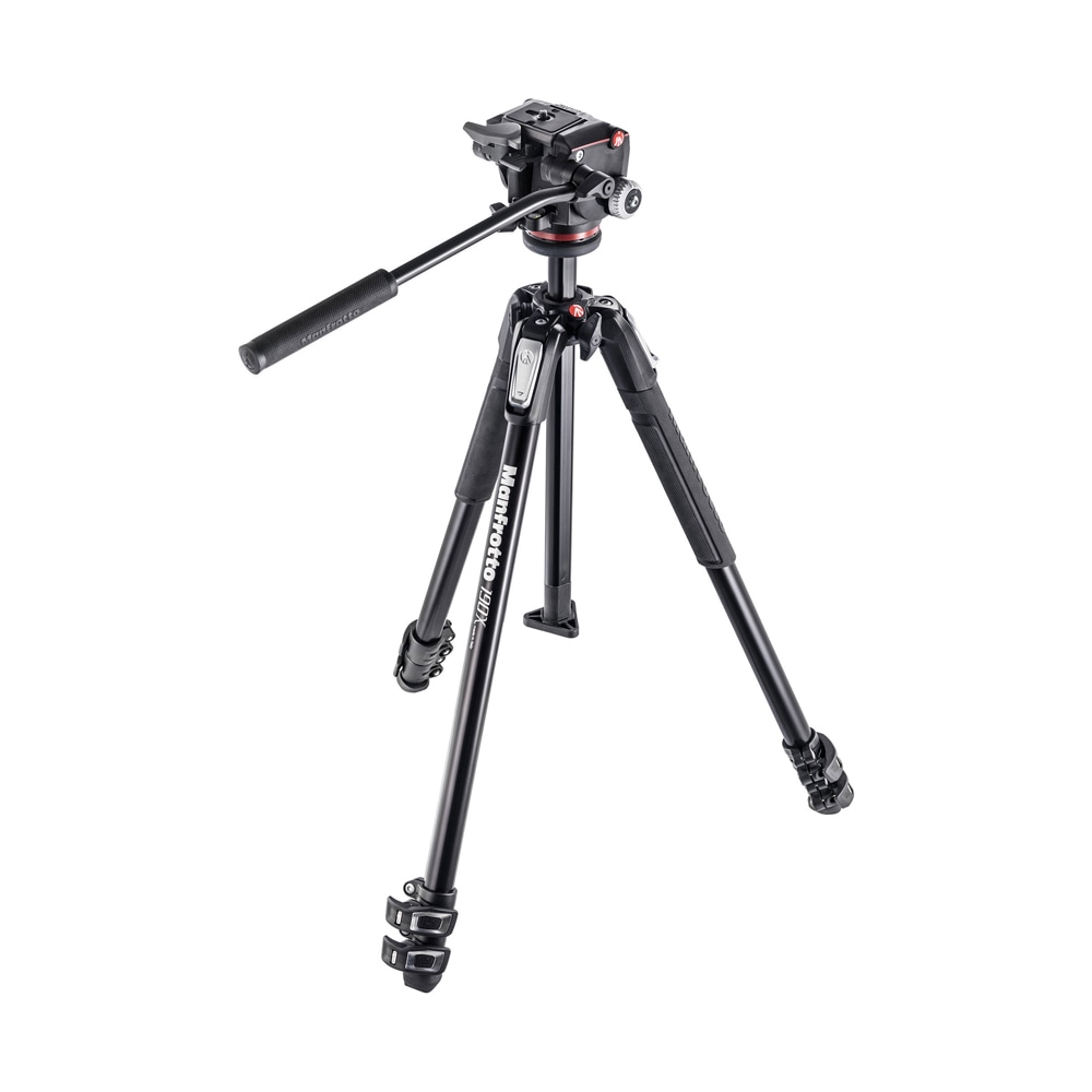 Tripié de Aluminio Manfrotto Mk190x3-2w 3 Secciones con Cabeza Fluida Mhxpro-2w Negro $8,928