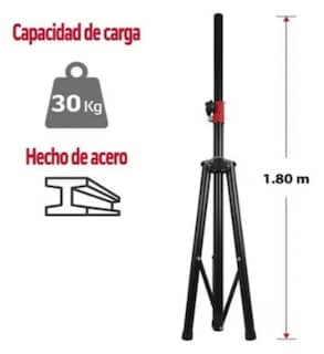 Foto 3 | Tripié para Bafle De 8,10, 12 Y 15'' Soporta 30 Kg Master Electrónicos Mahm-wstandmet