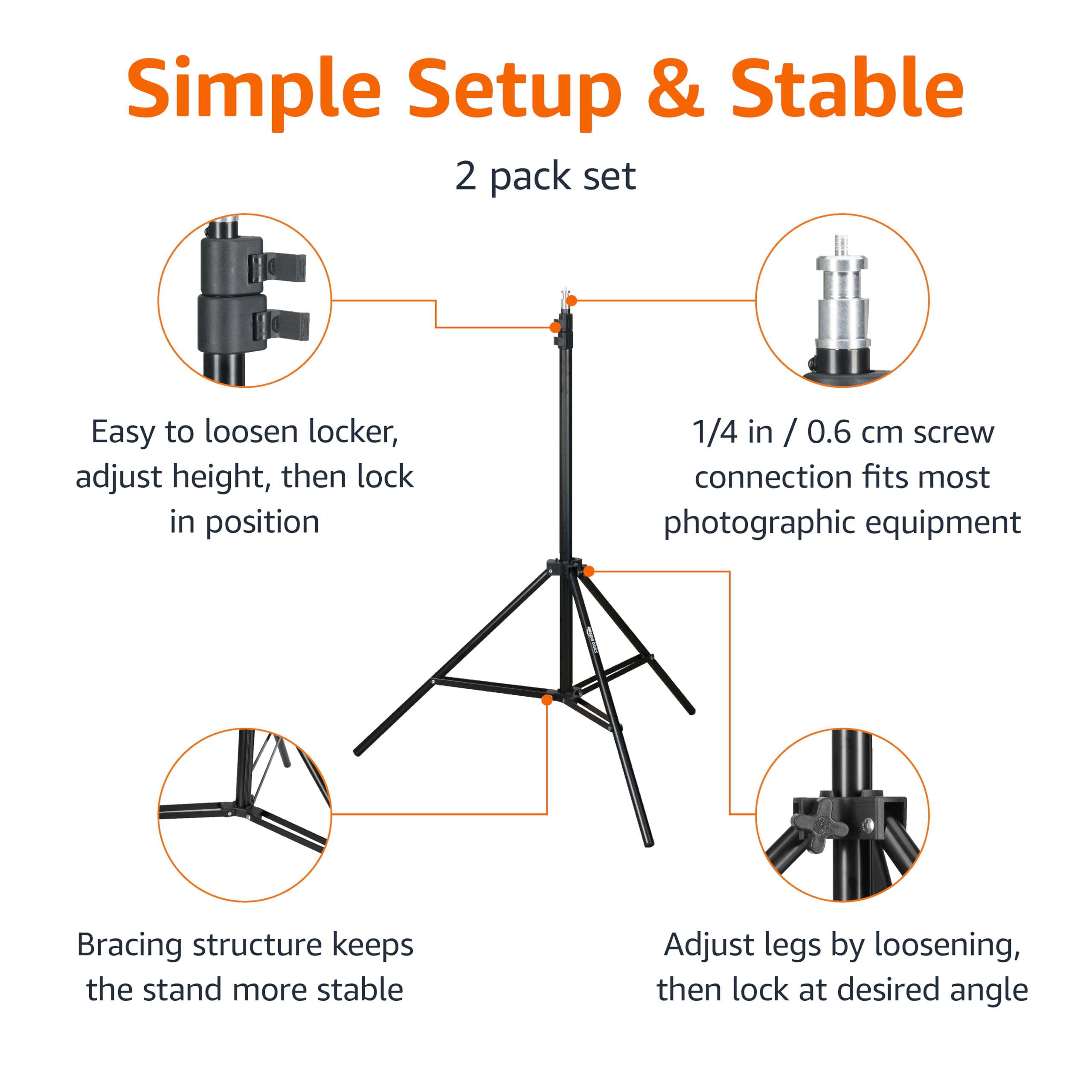 Foto 4 pulgar | Soporte para Trípode Fotográfico de Aluminio 2  Piezas - Venta Internacional