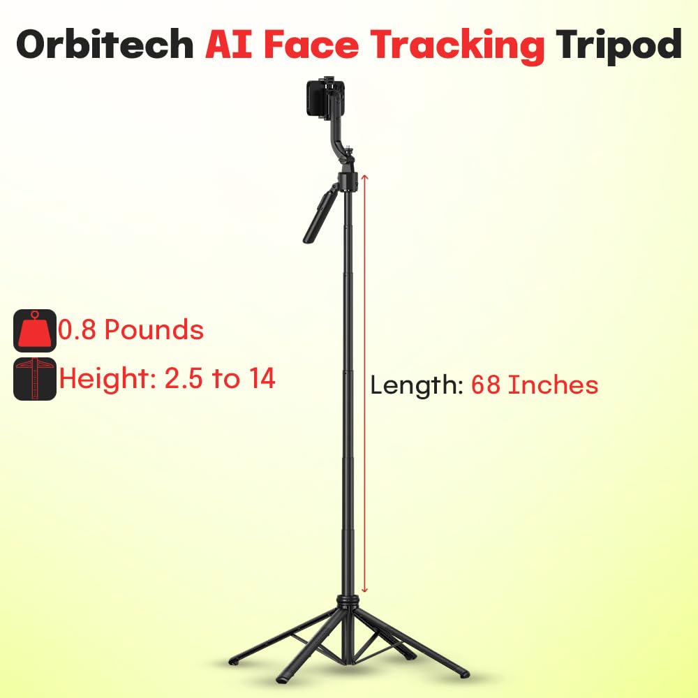 Foto 5 pulgar | Trípode Orbitech Ai Face Tracking Con Control De Gestos De 68 Pulgadas - Venta Internacional.