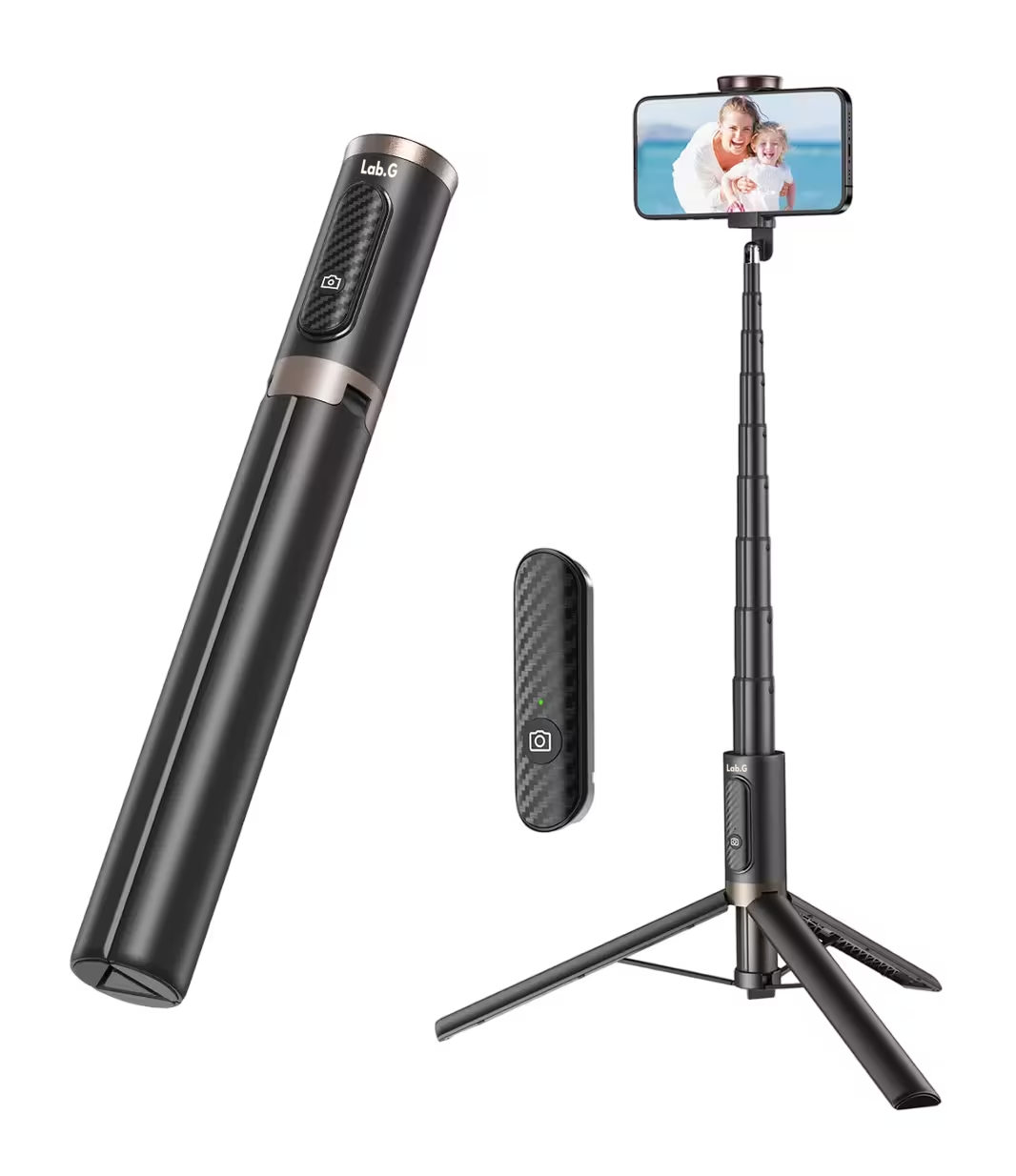Foto 1 | Tripie Para Celular Lab.g Palo Selfies Stick Trípode 152 Cm Negro 2 Lineas Cafe