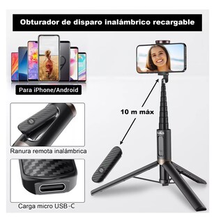 Foto 4 | Tripie Para Celular Lab.g Palo Selfies Stick Trípode 152 Cm Negro 2 Lineas Cafe