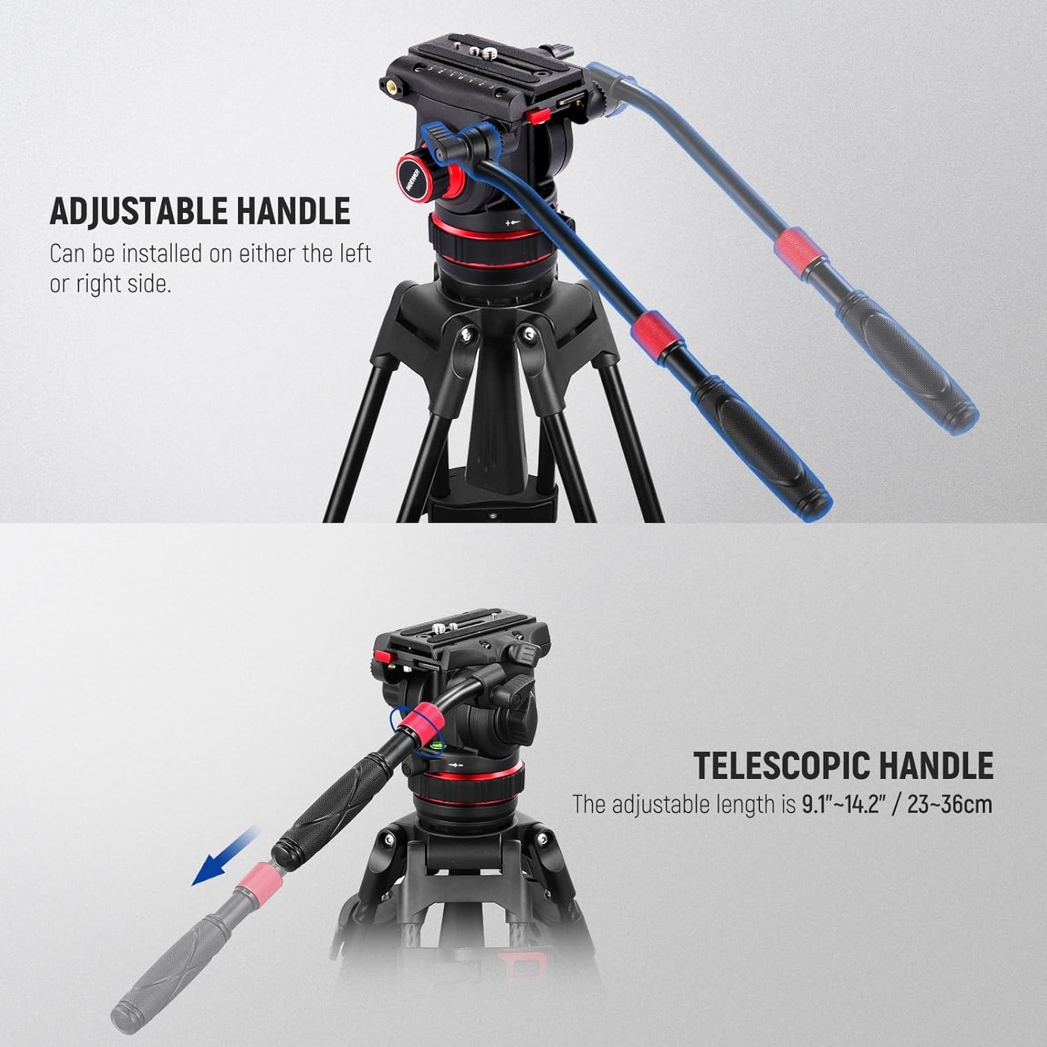Foto 7 | Trípode De Vídeo Neewer, Cabezal Fluido De Alta Resistencia, 10 Kg De Carga Gm006 - Venta Internacional.