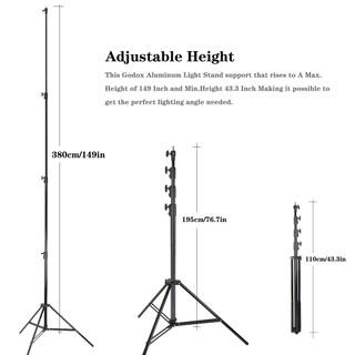 Foto 3 | Soporte De Trípode Para Fotografía Godox 380f, 380 Cm, Aluminio - Venta Internacional.