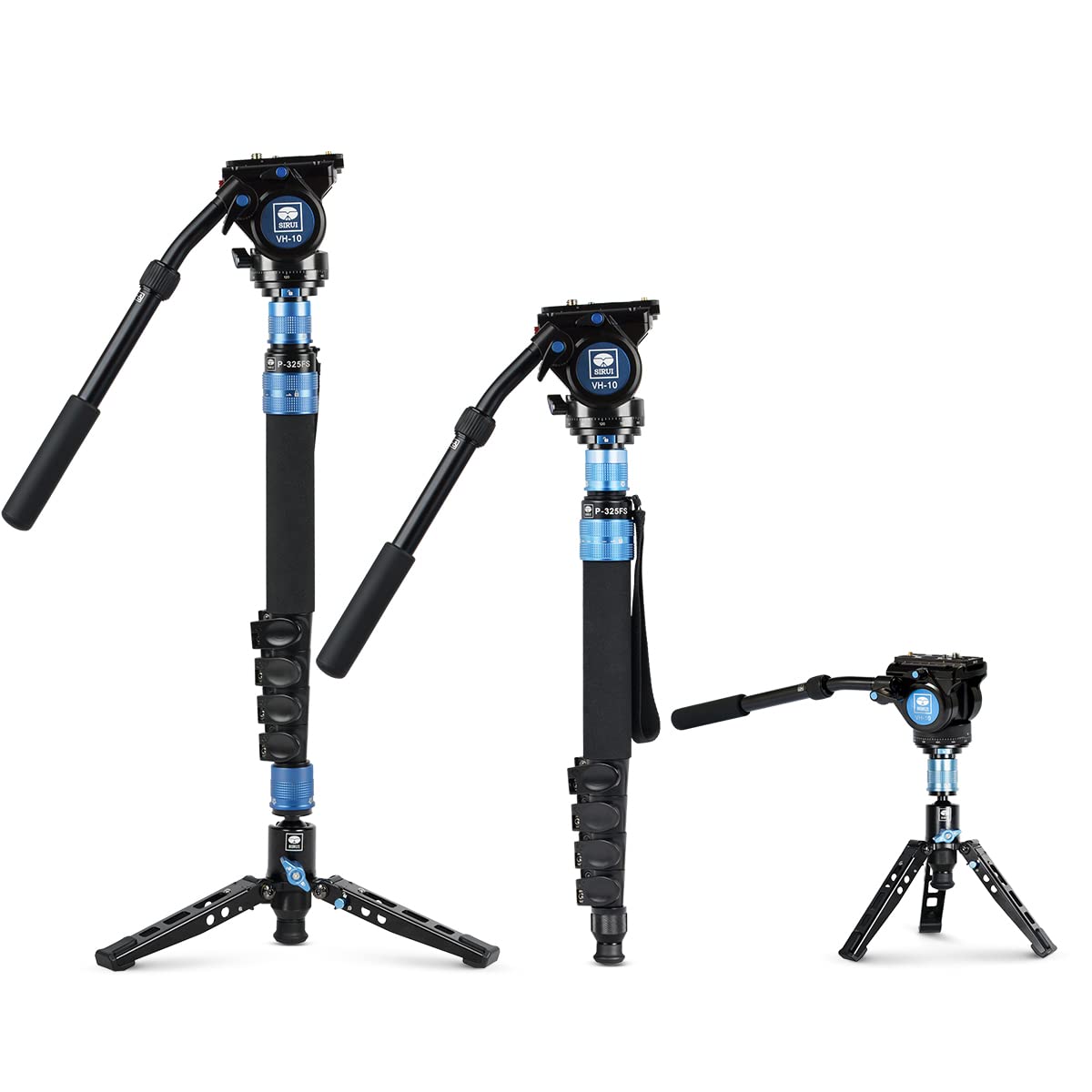 Cámara Monopié Sirui Serie P-325, Fibra De Carbono, Carga De 6 Kg - Venta Internacional.