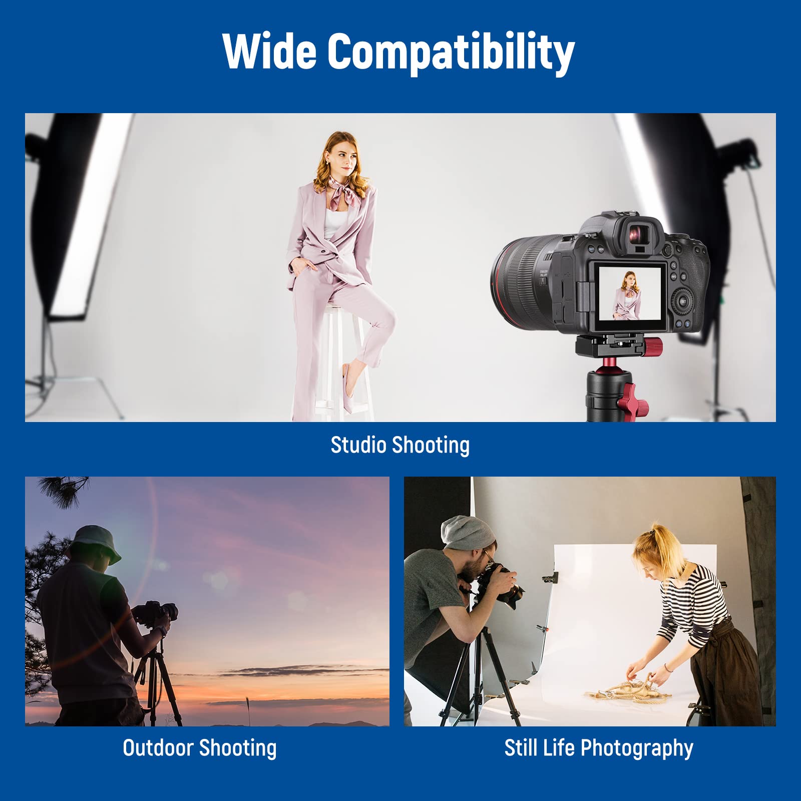 Foto 7 | Cabezal De Trípode Neewer Gm28, Cabeza Esférica Giratoria De 360°, Carga De 5 Kg - Venta Internacional.