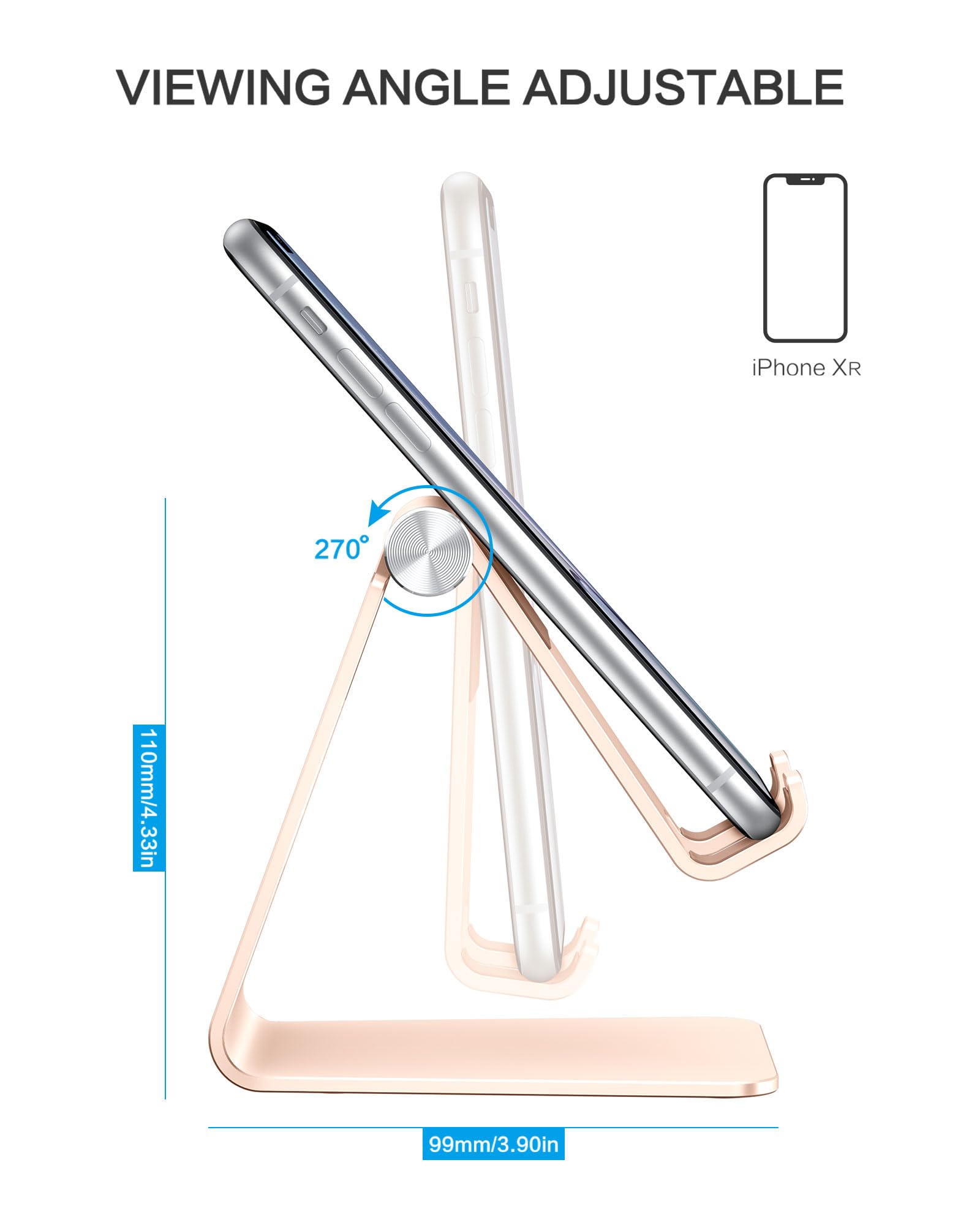 Foto 5 pulgar | Soporte Para Teléfono Celular Omoton C2 Soporte De Escritorio De Aluminio - Dorado - Venta Internacional.