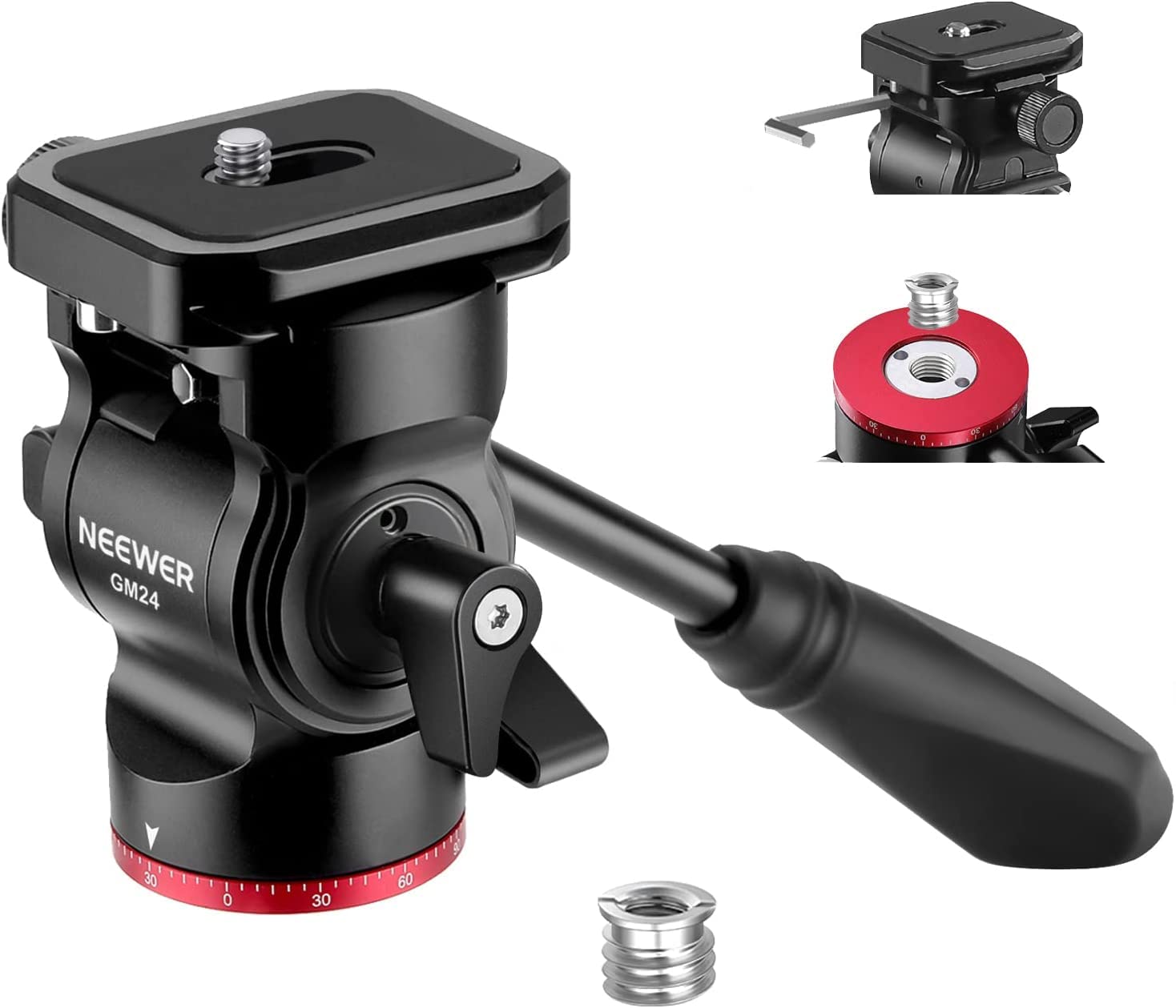 Cabezal Fluido Para Trípode Neewer Gm24, Carga 3 Kg Con Cierre Rápido - Venta Internacional.
