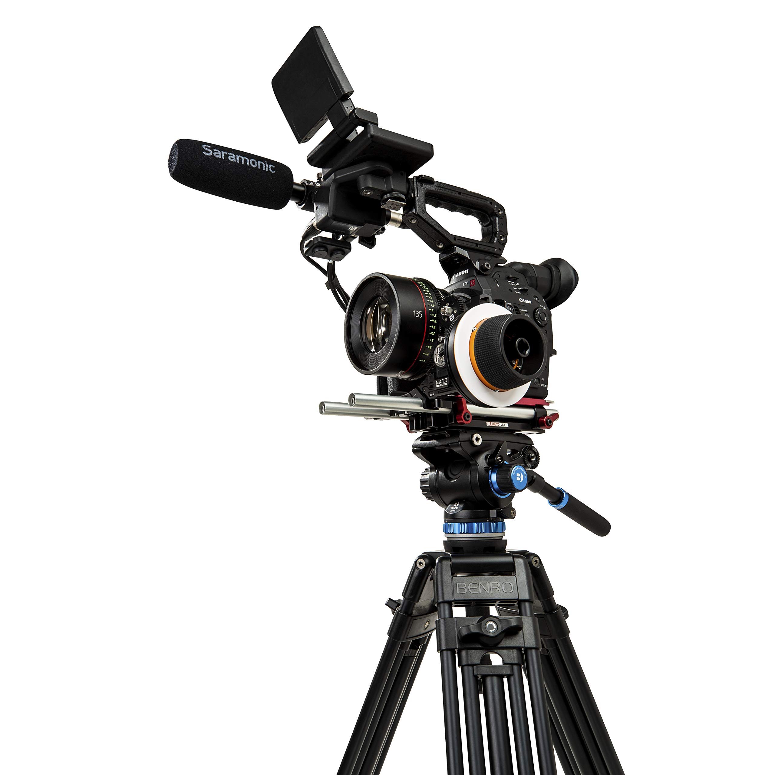 Foto 3 pulgar | Cabezal De Vídeo Fluid Video Head Benro S6 Pro Con Base Plana, 6 Escalones - Venta Internacional.