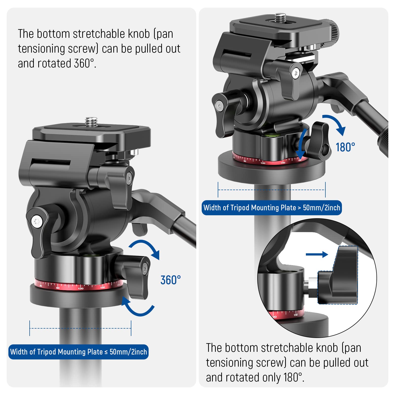 Foto 2 | Cabezal De Trípode De Vídeo Neewer Gm26 Con Interruptor Vertical/horizontal - Venta Internacional.