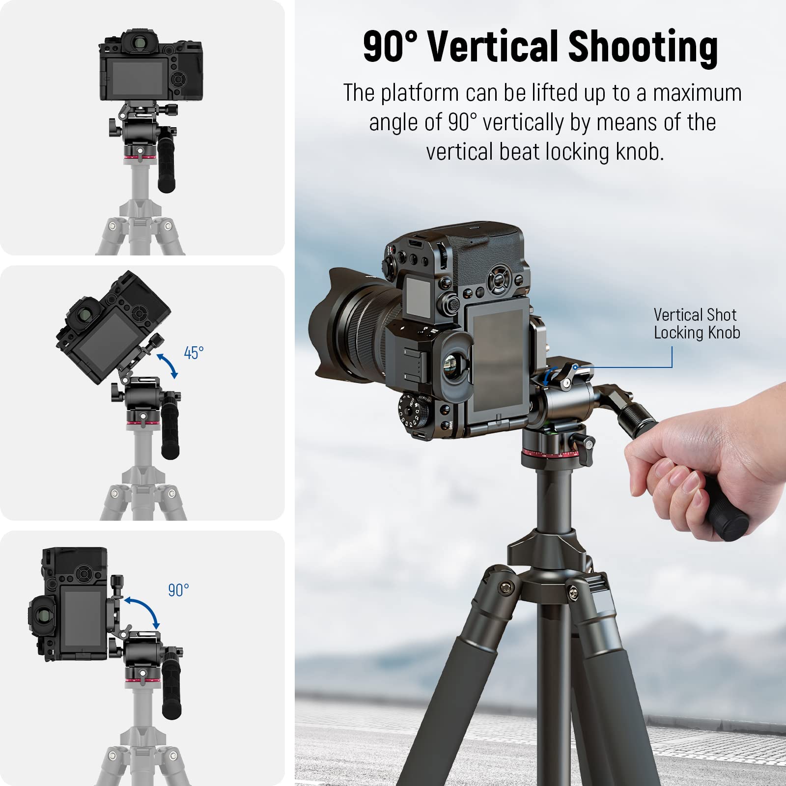 Foto 4 pulgar | Cabezal De Trípode De Vídeo Neewer Gm26 Con Interruptor Vertical/horizontal - Venta Internacional.