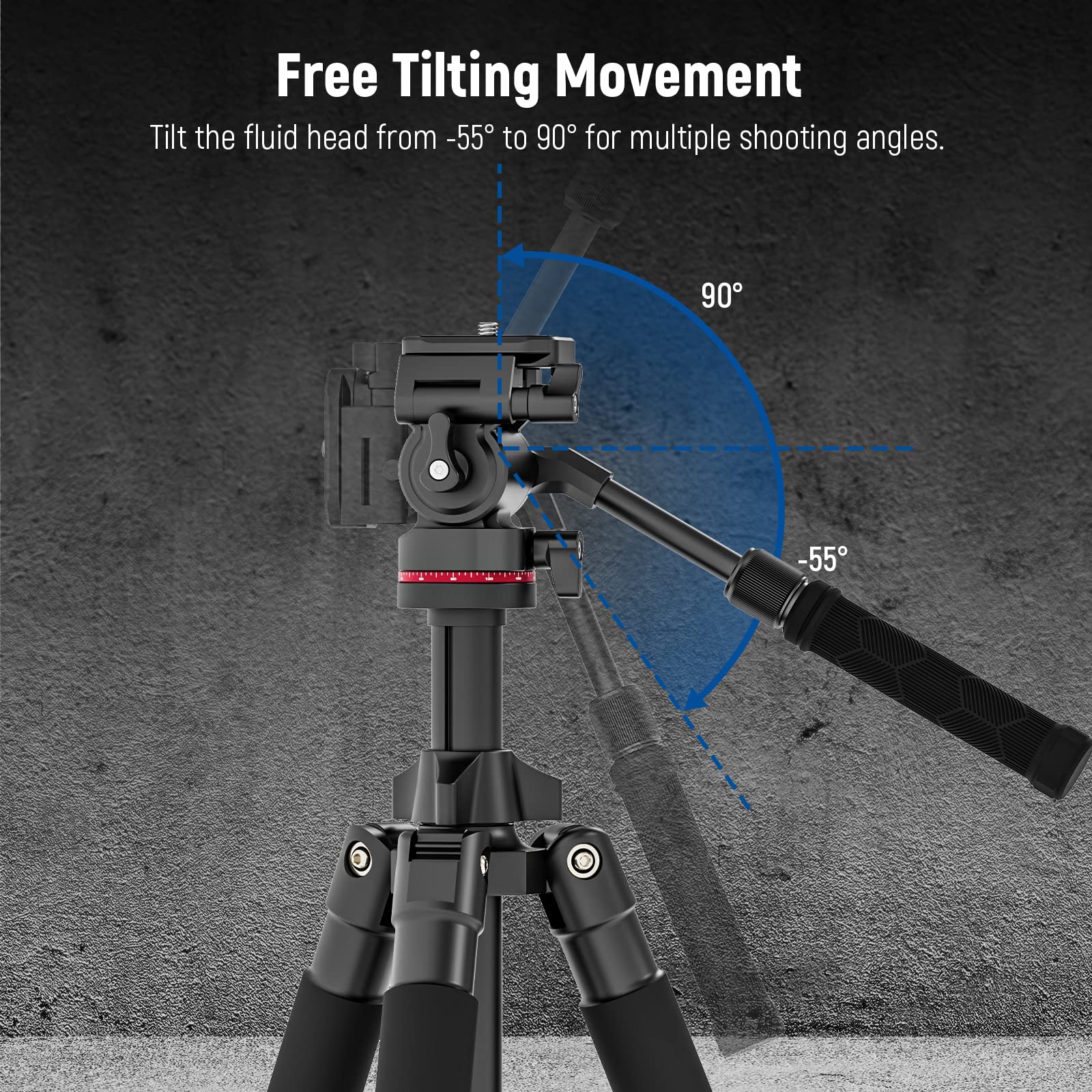 Foto 5 pulgar | Cabezal De Trípode De Vídeo Neewer Gm26 Con Interruptor Vertical/horizontal - Venta Internacional.