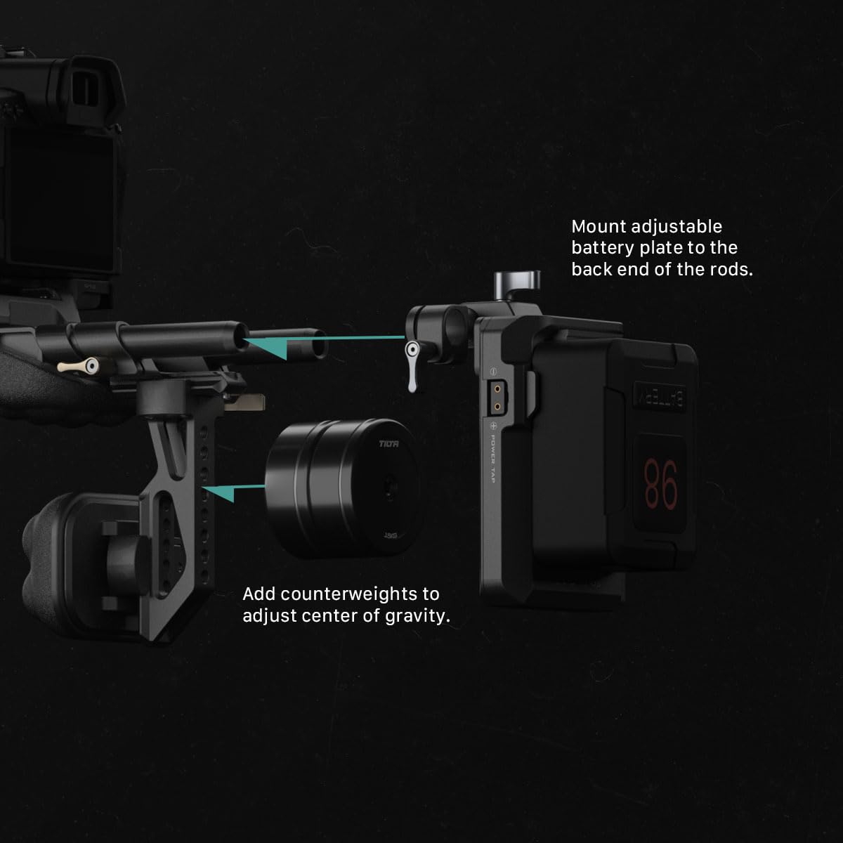 Foto 5 | Shoulder Rig Tilta Ta-lsr-b De Aluminio Ligero Y Plegable - Venta Internacional.