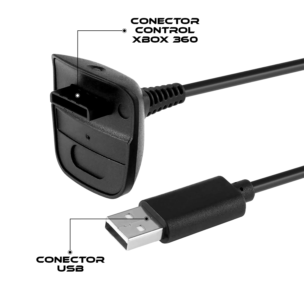 Foto 5 | Carga Y Juega Batería Y Cable Para Controles Xbox 360