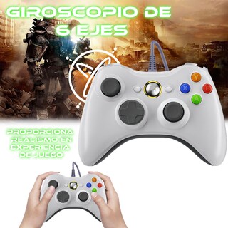 Foto 4 | Control Alámbrico Blanco Para Xbox 360