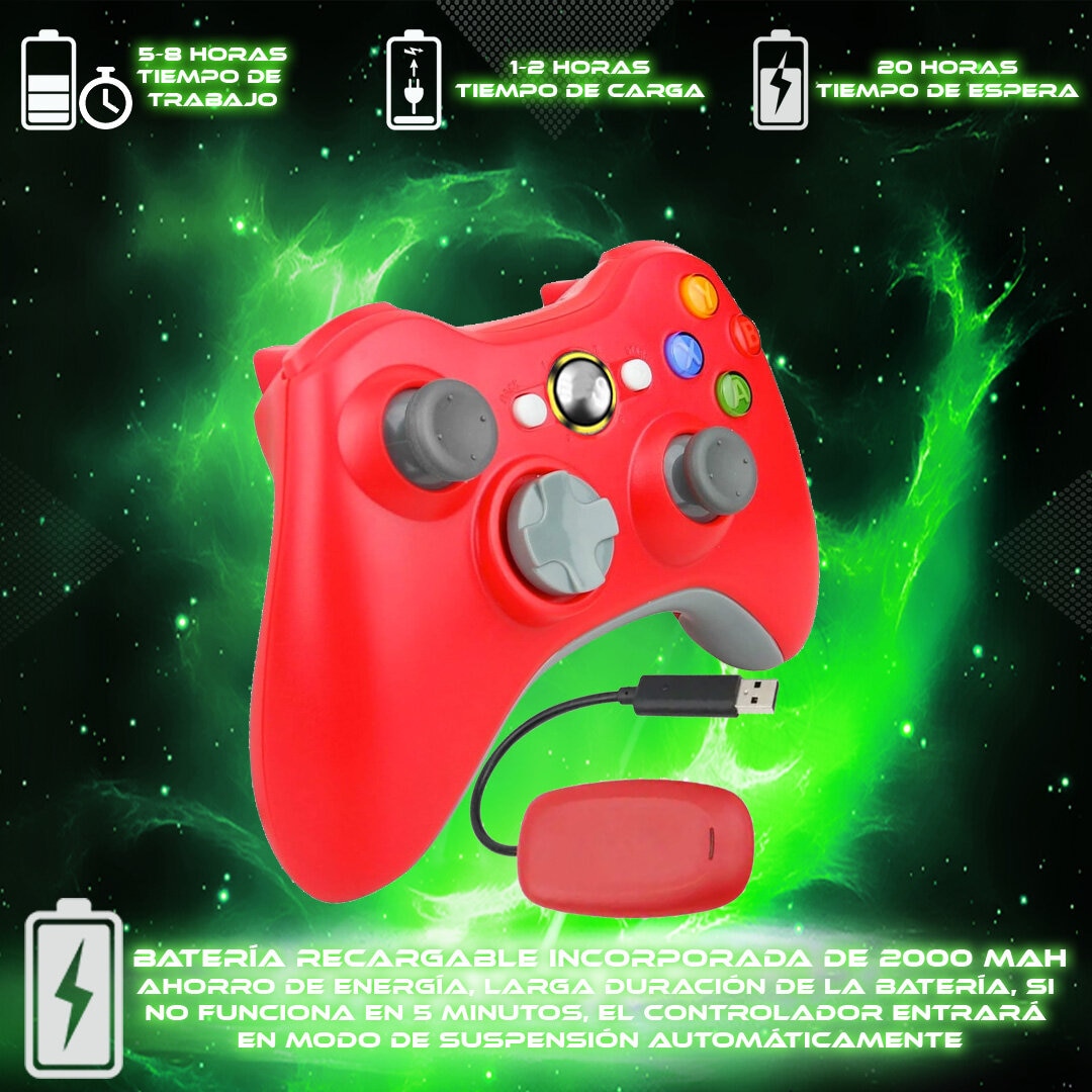 Foto 2 | Control Inalámbrico Store Cline Rojo para Xbox 360