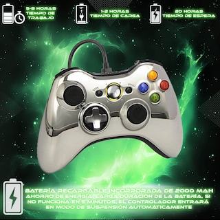Foto 2 | Control Alambrico Xbox 360 Edicion Plata