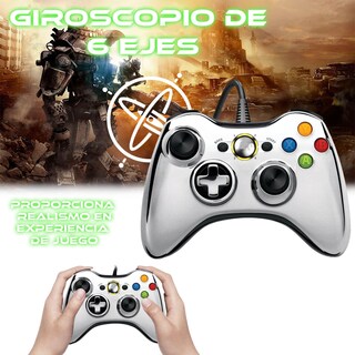Foto 4 | Control Alambrico Xbox 360 Edicion Plata