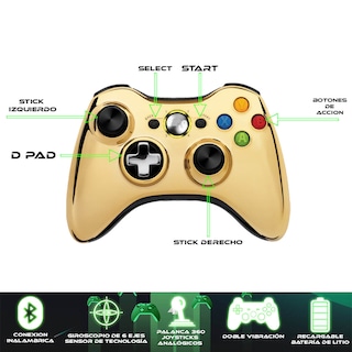 Foto 3 | Control Inalámbrico X-360 Edición Oro