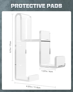 Foto 4 | Soporte Para Mando Moko Dual Gamepad, Soporte Para Auriculares, Transparente - Venta Internacional.