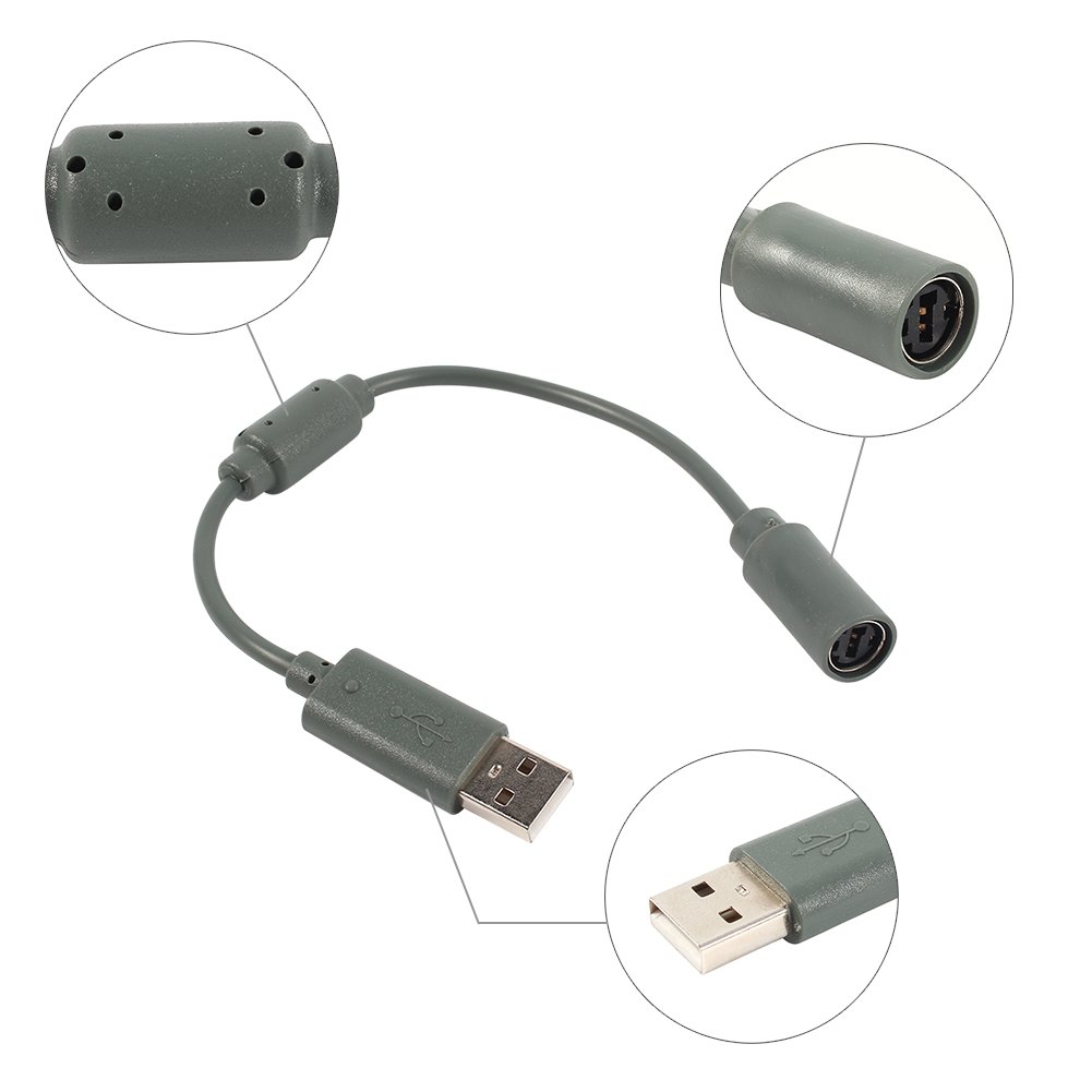 Foto 3 pulgar | Cable Adaptador Para Mando Con Cable Usb Xbox360, Gris - Venta Internacional.