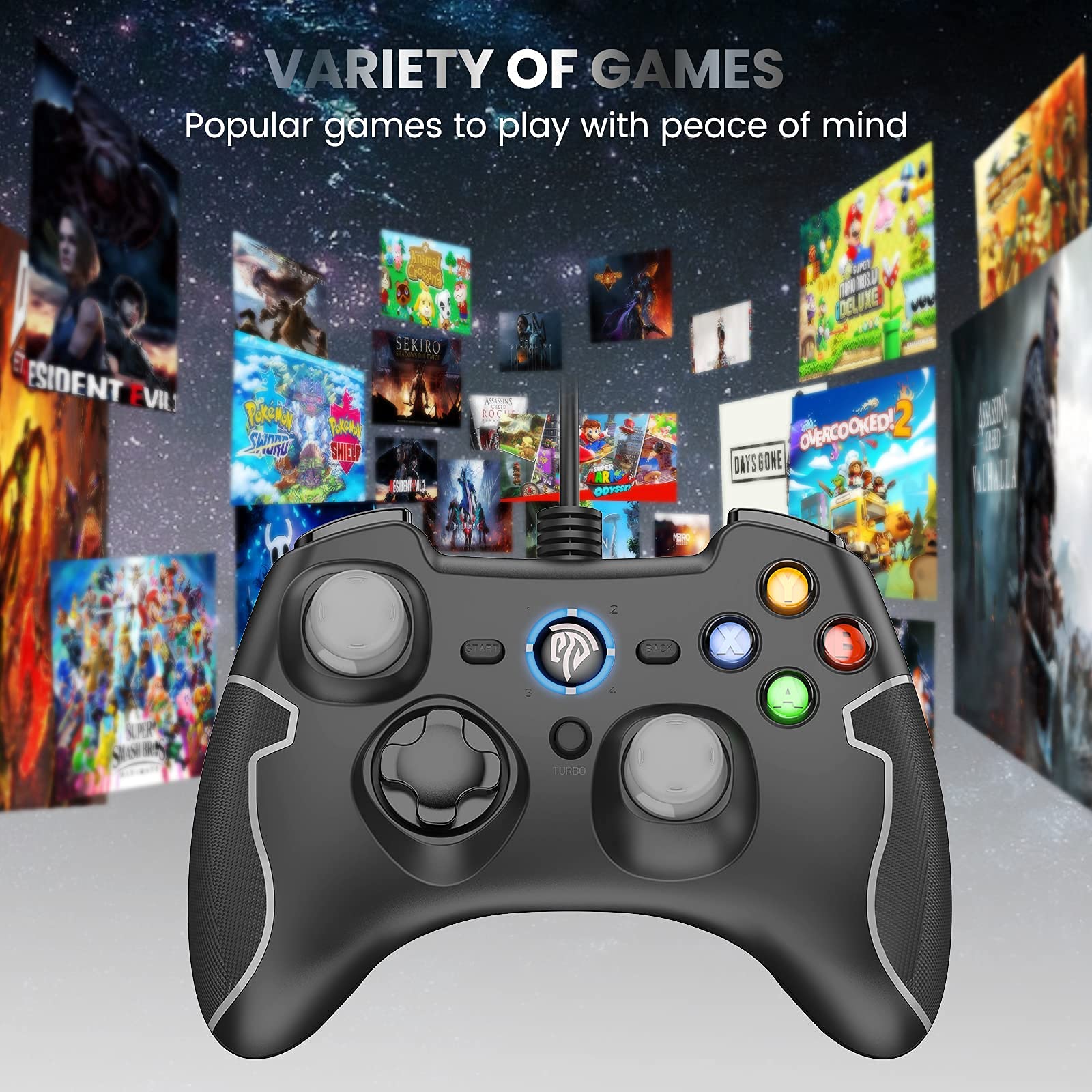 Foto 5 pulgar | Controlador De Juegos Easysmx Usb Con Cable Para Windows/steam/android - Venta Internacional.