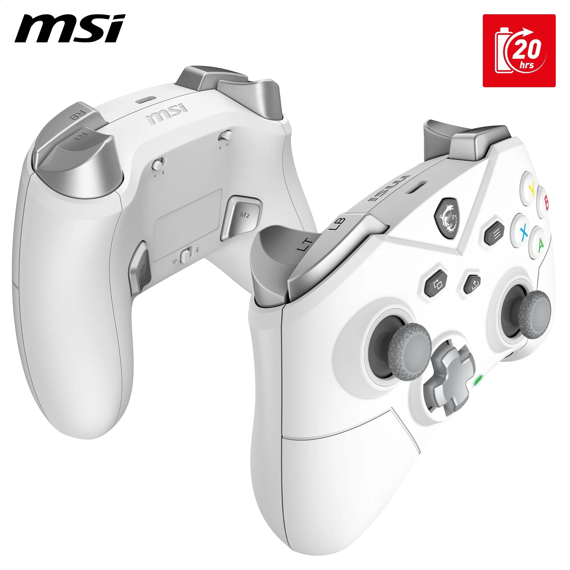Foto 7 pulgar | Controlador De Mando Para Pc Msi Force Gc300 Wireless Blanco - Venta Internacional.