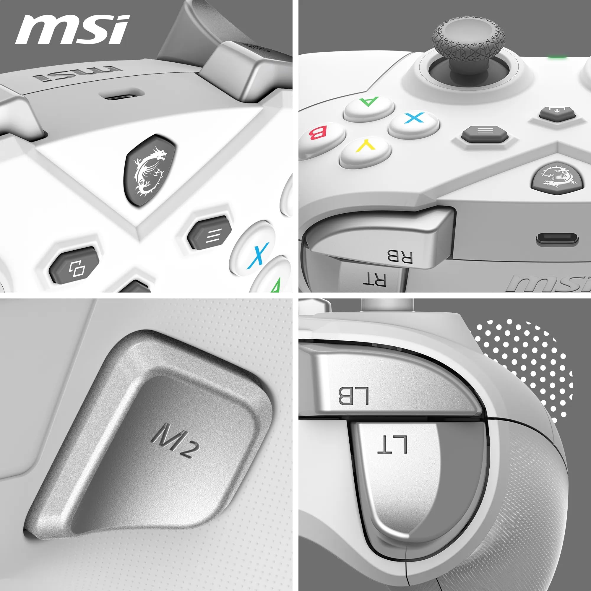 Foto 7 | Controlador De Mando Para Pc Msi Force Gc300 Wireless Blanco - Venta Internacional.