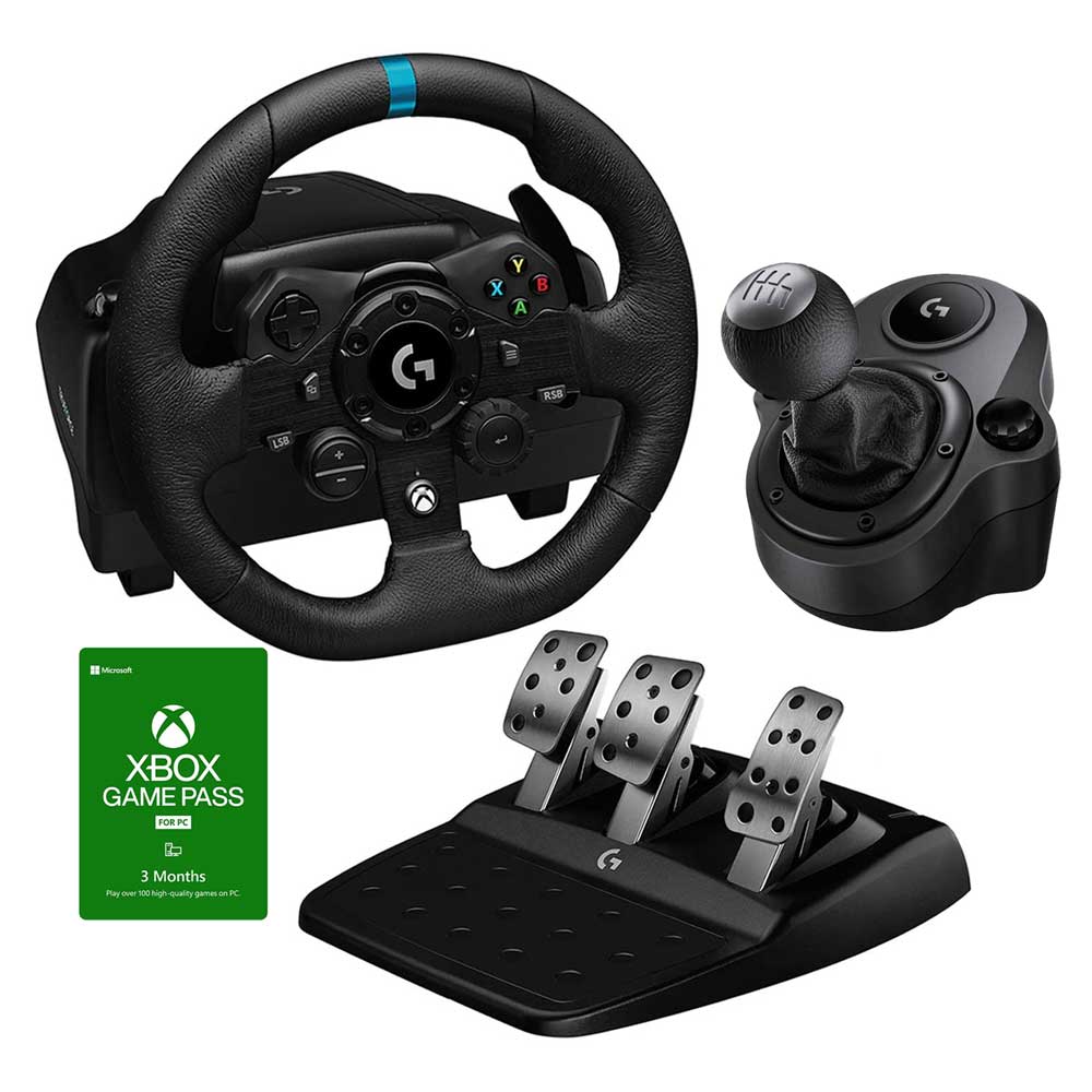 Foto 2 pulgar | Kit Volante Logitech G923 Palanca Pedales Xbox Series X Game Pass 3 Meses Pc color Negro