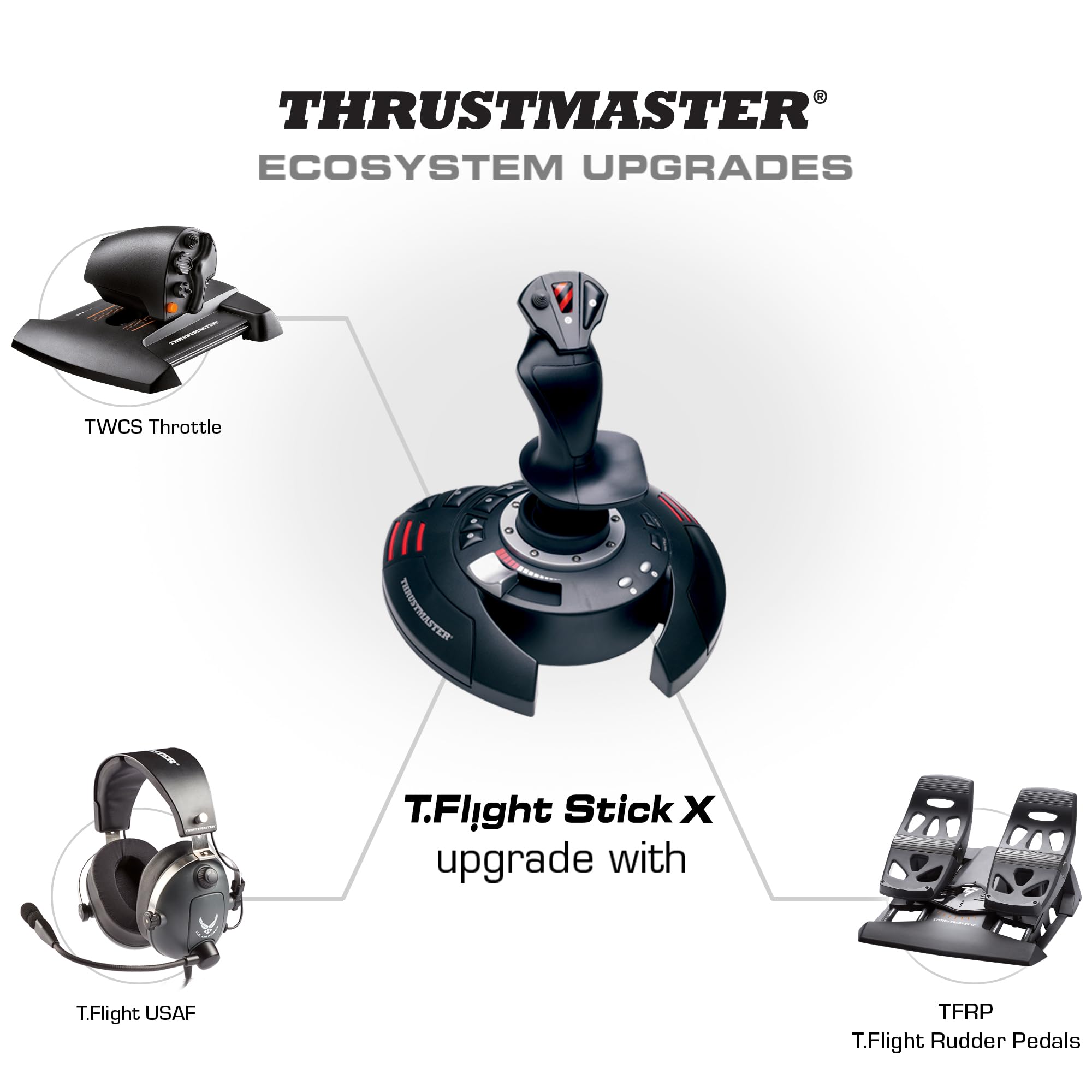Foto 3 | Palanca De Mando Thrustmaster T-flight Stick X Para Pc - Venta Internacional.