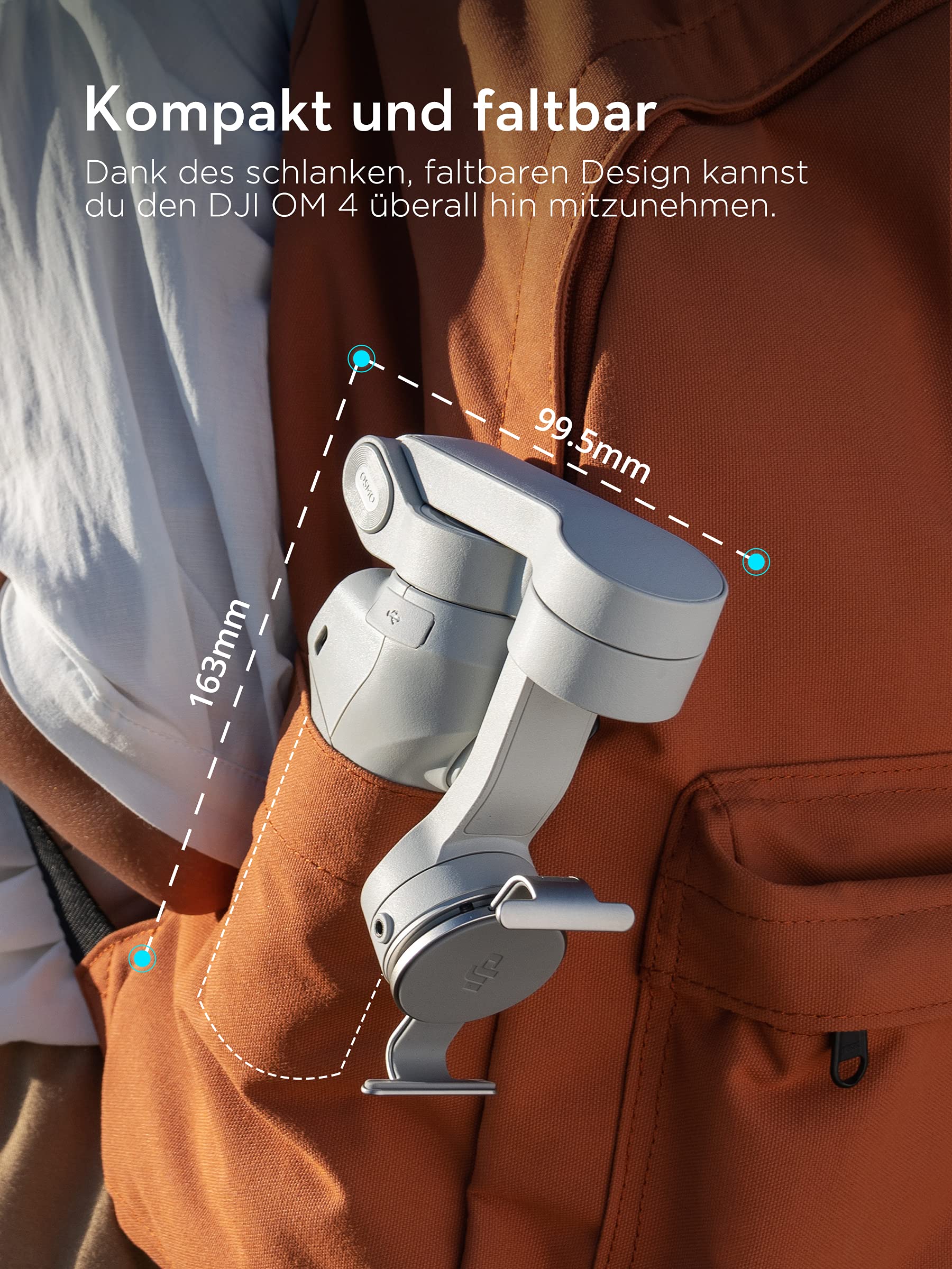 Foto 4 | Gimbal Para Smartphone Dji Om 4, Estabilización De 3 Ejes, Diseño Magnético - Venta Internacional.