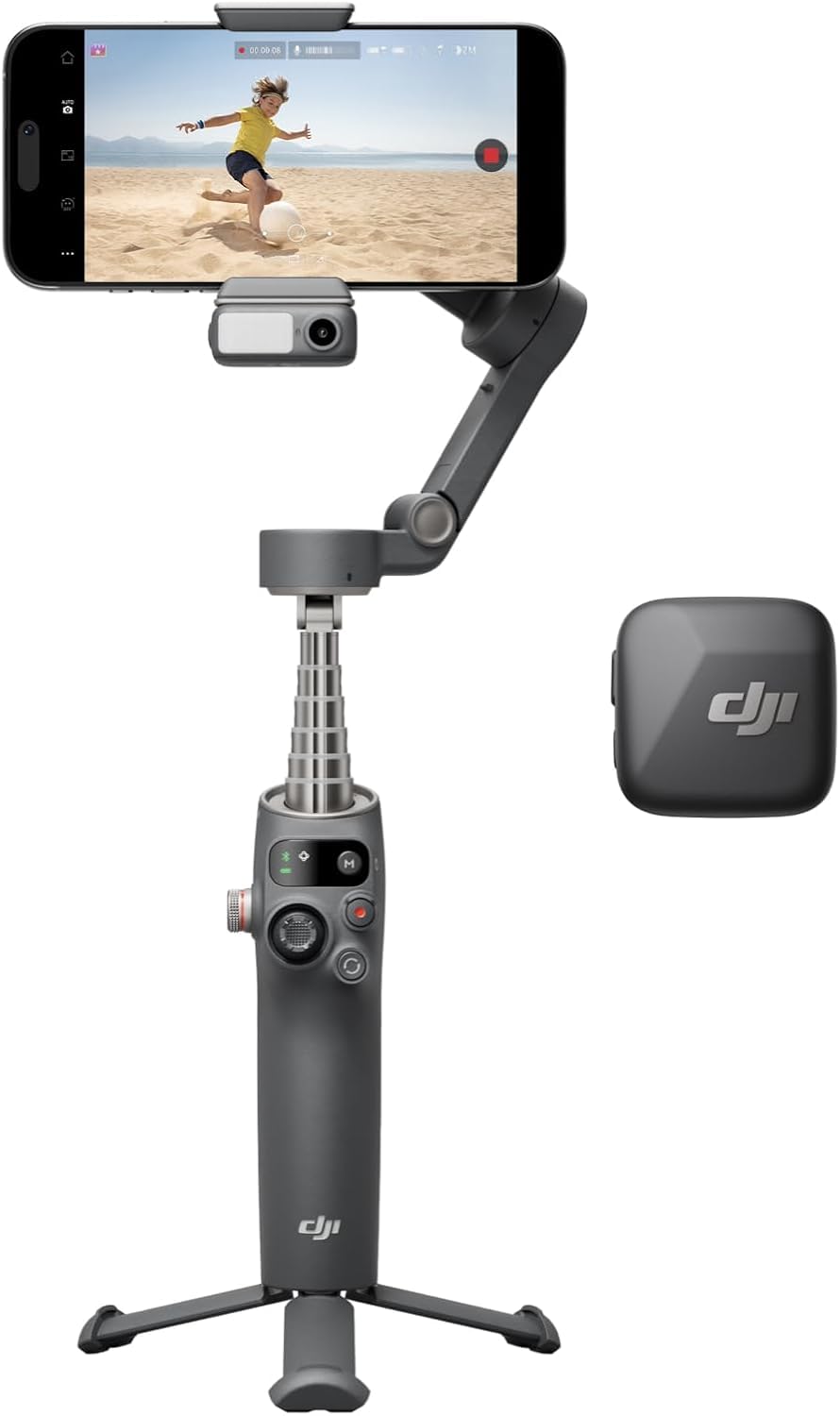 Estabilizador De Cardán Dji Osmo Mobile 7p Con Micrófono Mini Tx Negro - Venta Internacional.