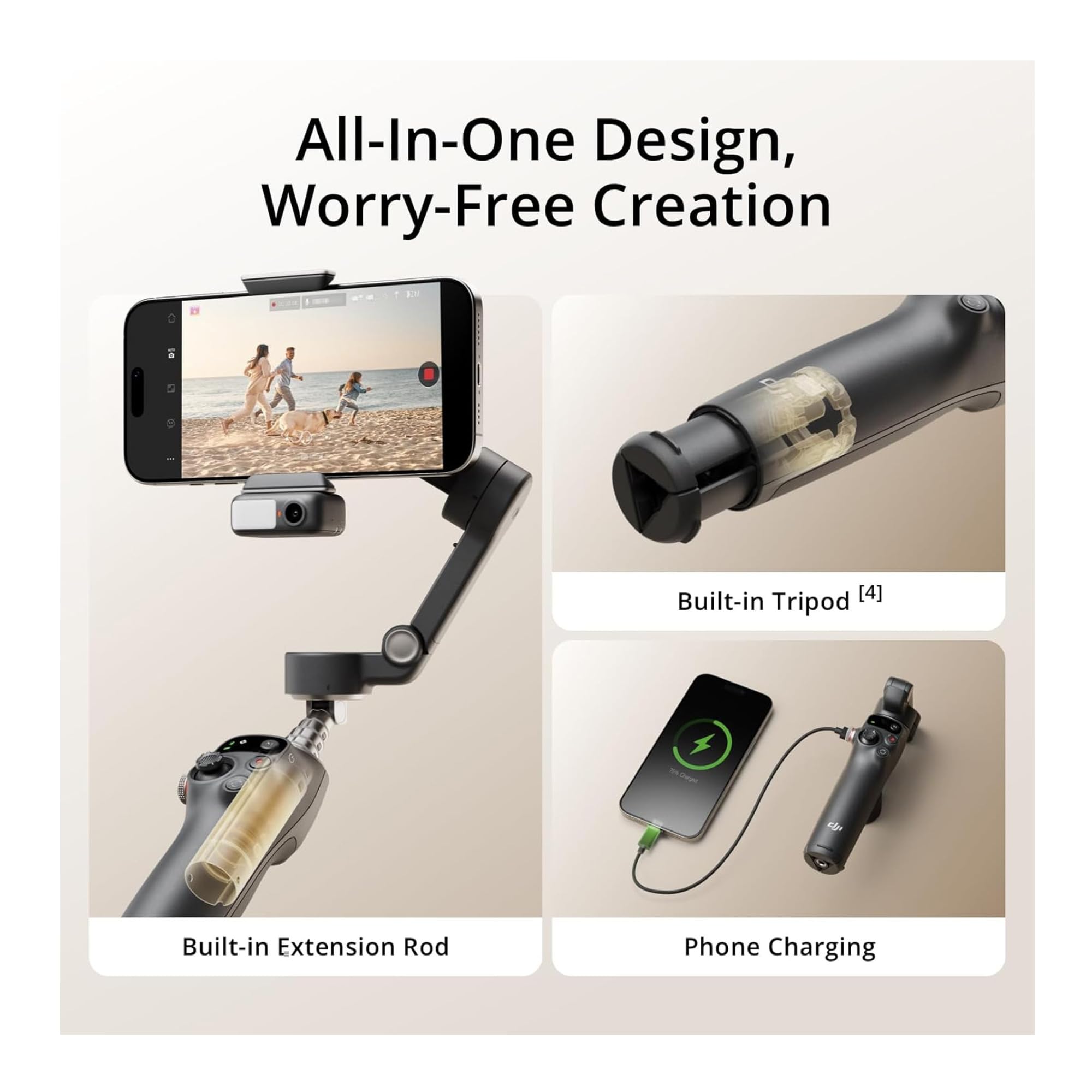 Foto 6 pulgar | Gimbal Dji Osmo Mobile 7p Con Módulo Multifuncional Y Funda - Venta Internacional.