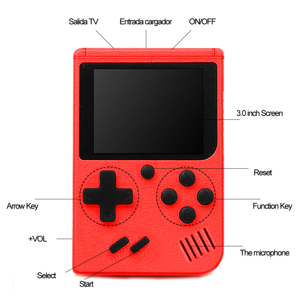 Foto 3 | Consola Retro de Juegos Ns Tech para 1 Jugador color Azul