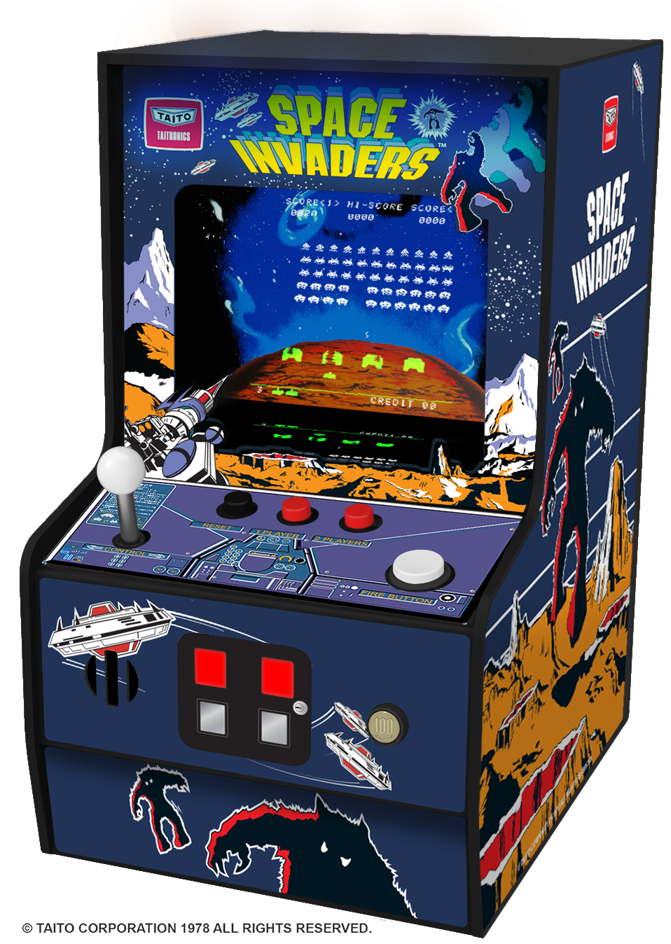 Micro Arcade Retro Space Invaders Micro Maquinita My Arcade color Negro