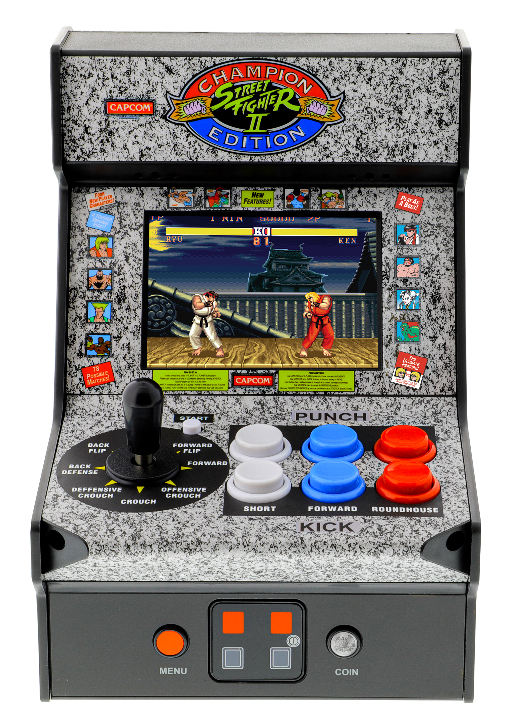 Micro Arcade Retro Street Fighter Il Ed Campeón My Arcade color Negro