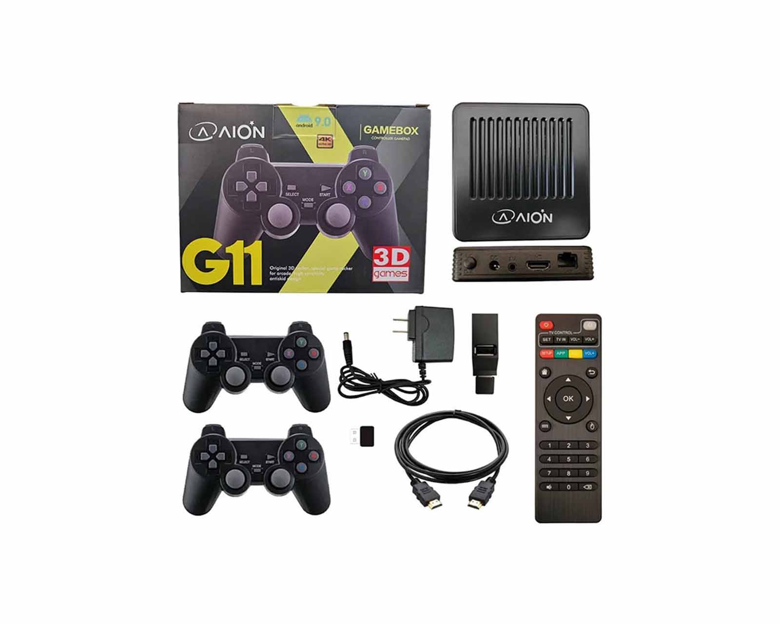 Consola Gamebox Aion Payer color Negro 38000 Juegos + 2 Controles